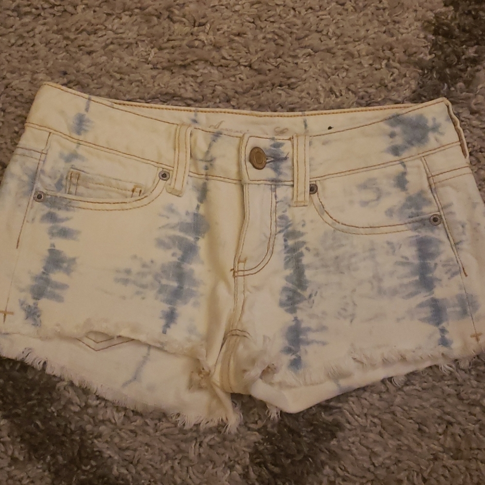 "Bleached out" American Eagle jean shorts